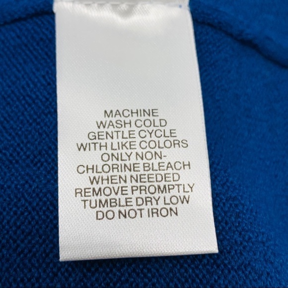 Hampshire Studio Royal Blue Cowl Neck 3/4 Sleeve Sweater Size Medium Petite - Picture 7 of 12